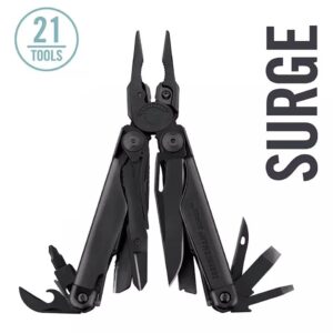 Leatherman Surge Black · Multi‑Tool Professionale · 21 Utensili · LTG831333