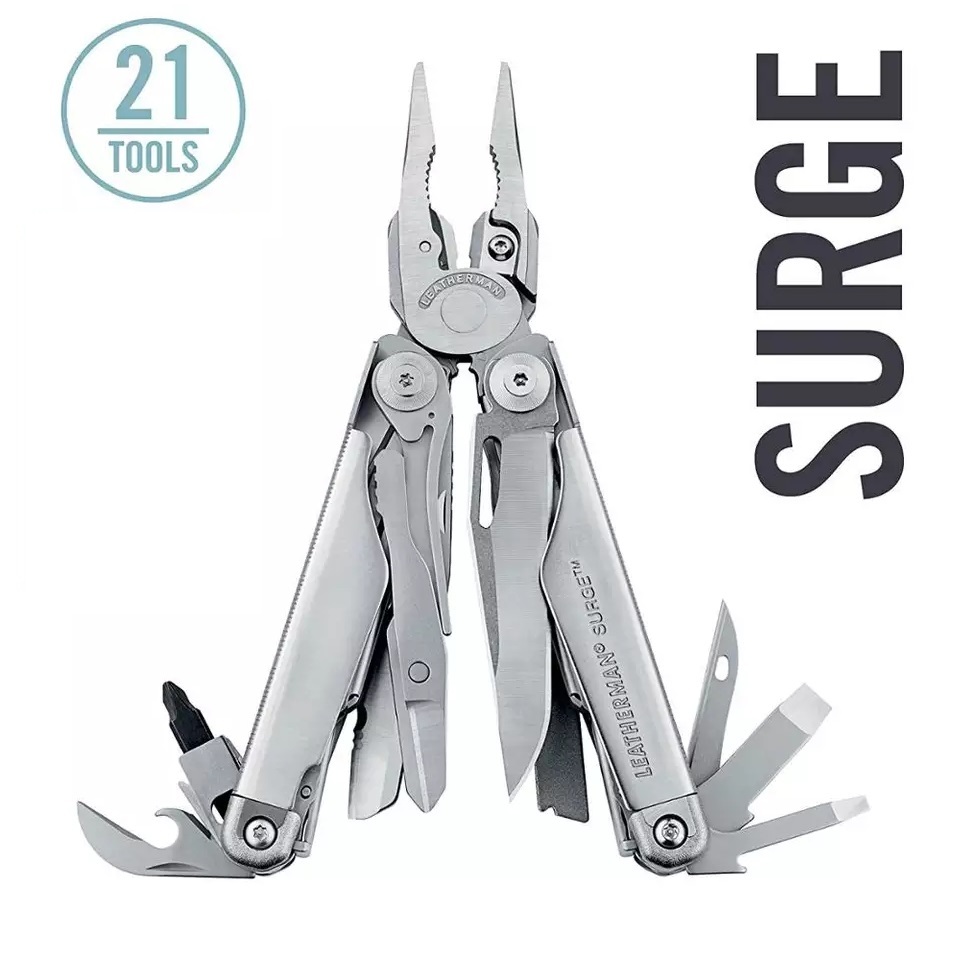 Leatherman Surge Inox · Multi‑Tool Professionale · 21 Utensili · LTG830165