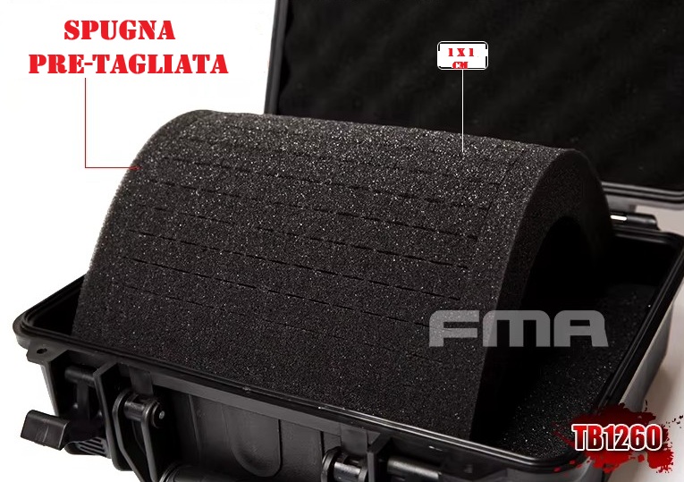 FMA Transport Case · Valigetta con Foam · Anti‑Polvere/Acqua · 28×24.5×10.8 cm (TB1260) - immagine 3