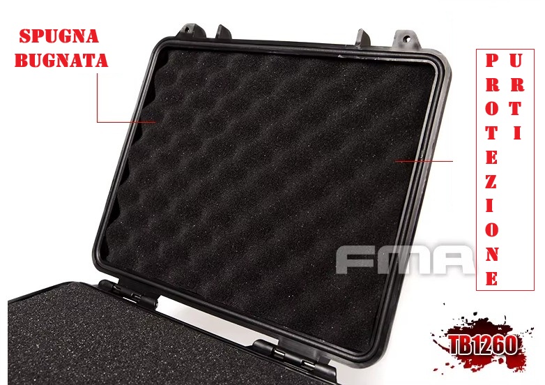 FMA Transport Case · Valigetta con Foam · Anti‑Polvere/Acqua · 28×24.5×10.8 cm (TB1260) - immagine 4