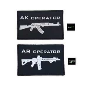 GUN OPERATOR PVC PATCH - GLOW IN THE DARK