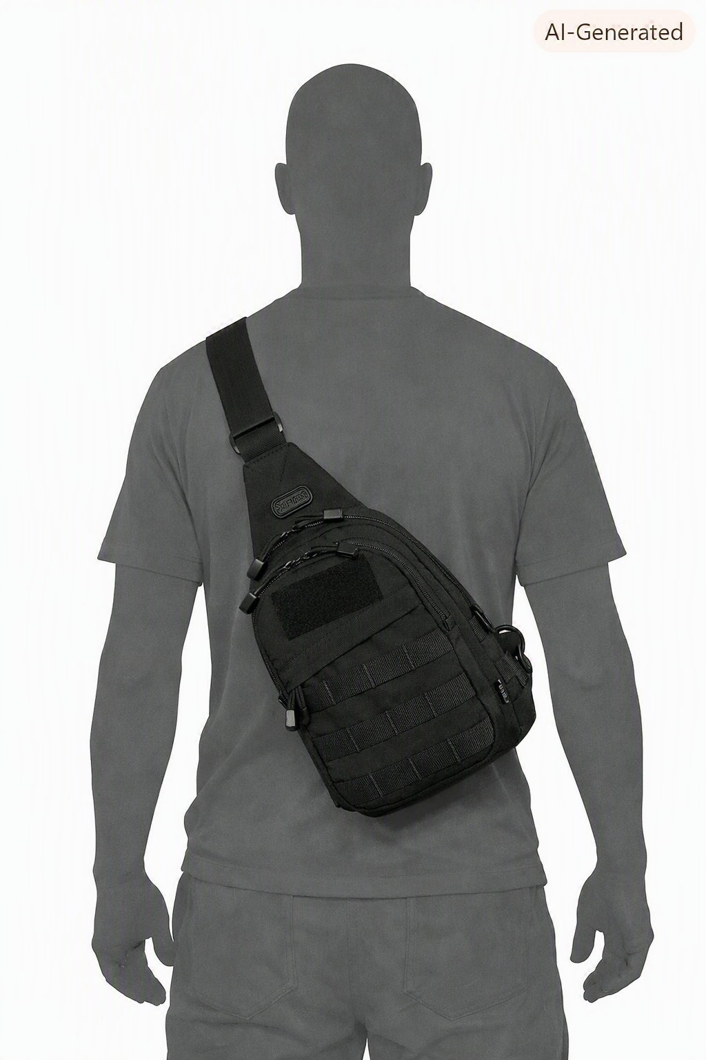 M-TAC ASSISTANT SLING BAG BLACK - Image 3