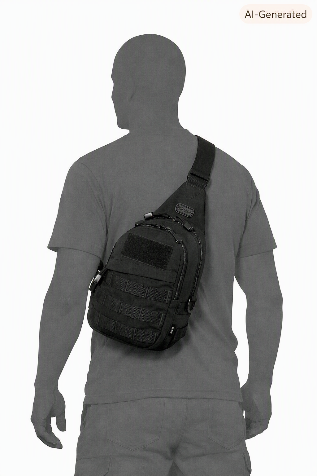 M-TAC ASSISTANT SLING BAG BLACK - Image 4