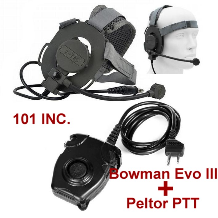 101 Inc. Bowman EVO III + Peltor PTT per Midland