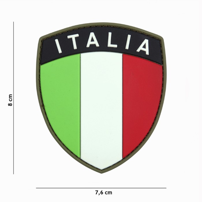101 INC SCUDETTO ITALIA FULL COLOR - PVC PATCH CON VELCRO SUL RETRO