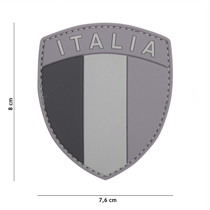 101 INC SCUDETTO ITALIA GREY - PVC PATCH CON VELCRO SUL RETRO