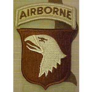 Patch 101st  Airborne Division  desert complete set
