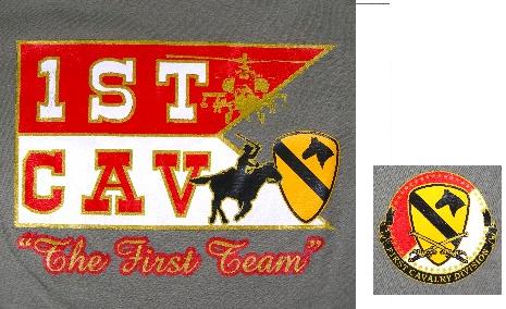 1st Cav - The First Team t-shirt verde oliva