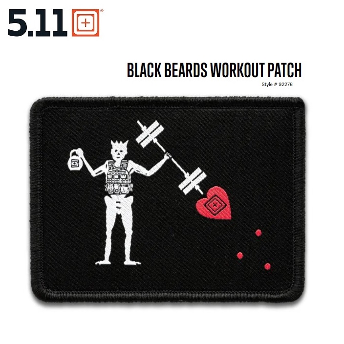 5.11 "BLACKBEARDS WORKOUT" patch (92276)