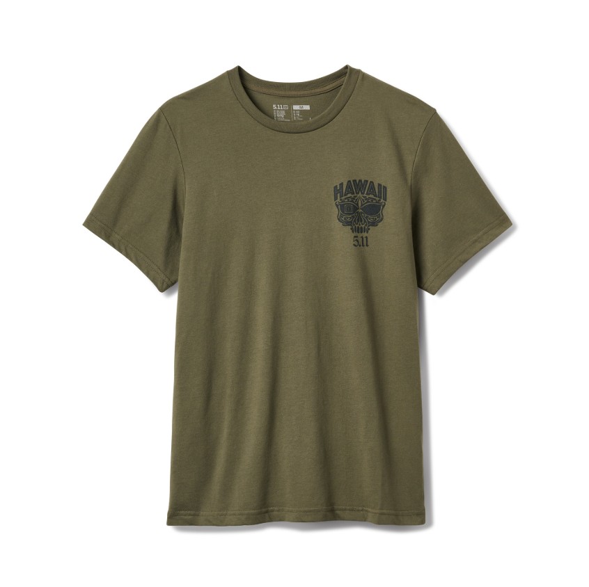 5.11 Braddah Skull S/S Tee Ranger Green (76166AKZ) - Image 2