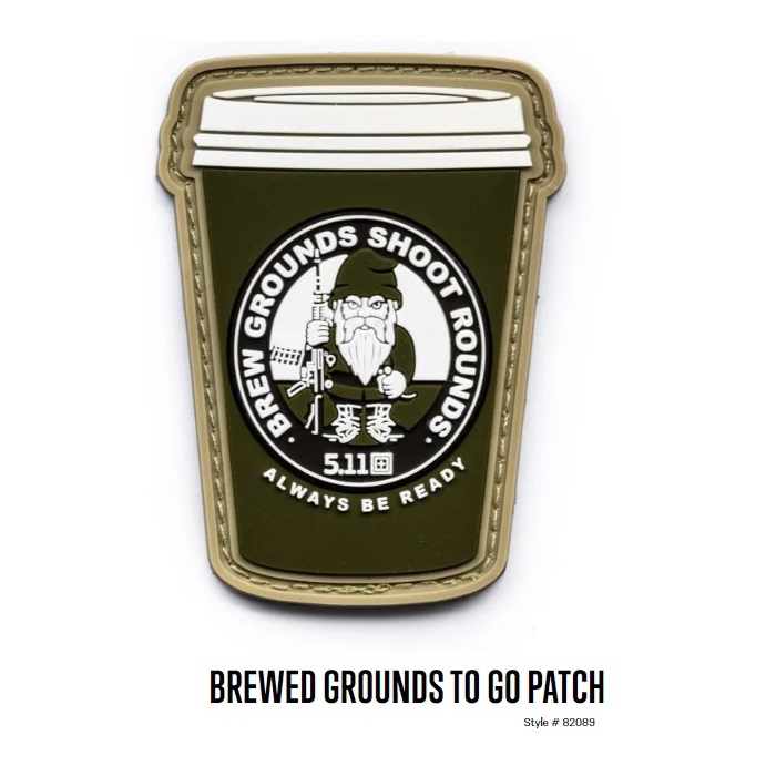 5.11 BREWED GROUNDS TO GO PVC PATCH (82089)