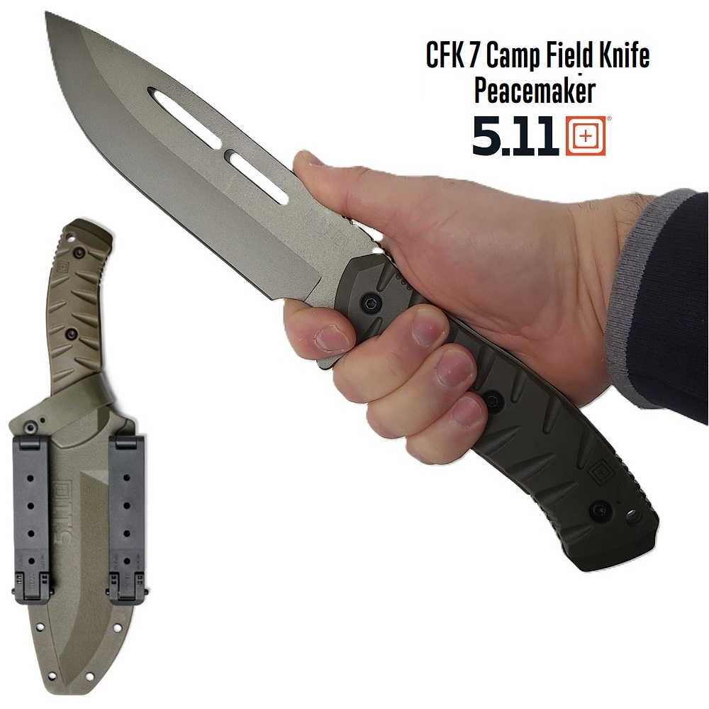 5.11 Tactical CFK7 PEACEMAKER Knife Ranger Green - MOLLE sheath (51173) - Image 3