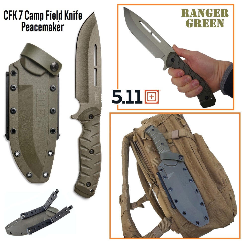 5.11 Tactical CFK7 PEACEMAKER Knife Ranger Green - MOLLE sheath (51173)