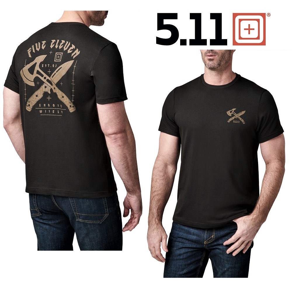 5.11 CHOOSE WISELY T-SHIRT BLACK (76149)