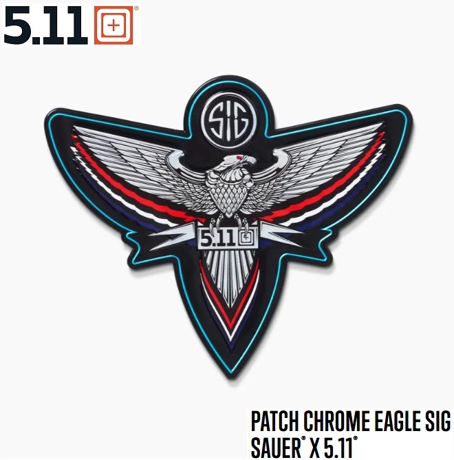 5.11 CHROME EAGLE SIG SAUER PATCH (6890226AON)