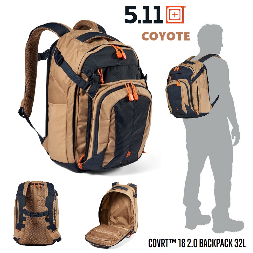 5.11 COVRT™ 18 2.0 COYOTE/DARK BLUE  BACKPACK 32L (56634)
