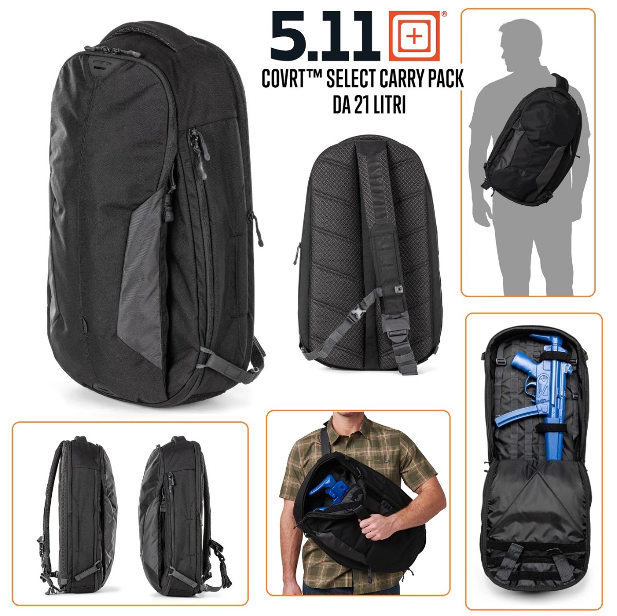 5.11 COVRT™ Select Carry Pack Black (56841) 21 litri 