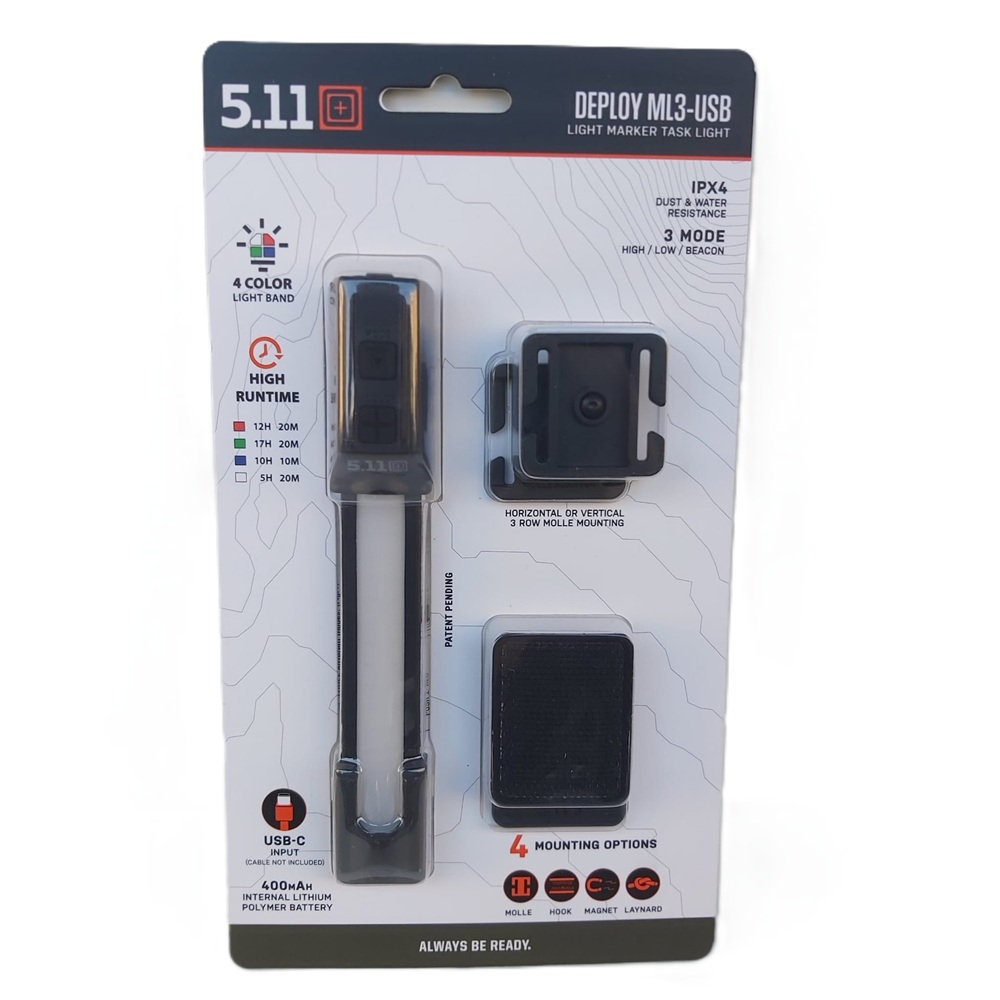 5.11 Deploy LM3‑USB – Luce tattica flessibile ricaricabile USB‑C (5830040) - Image 2