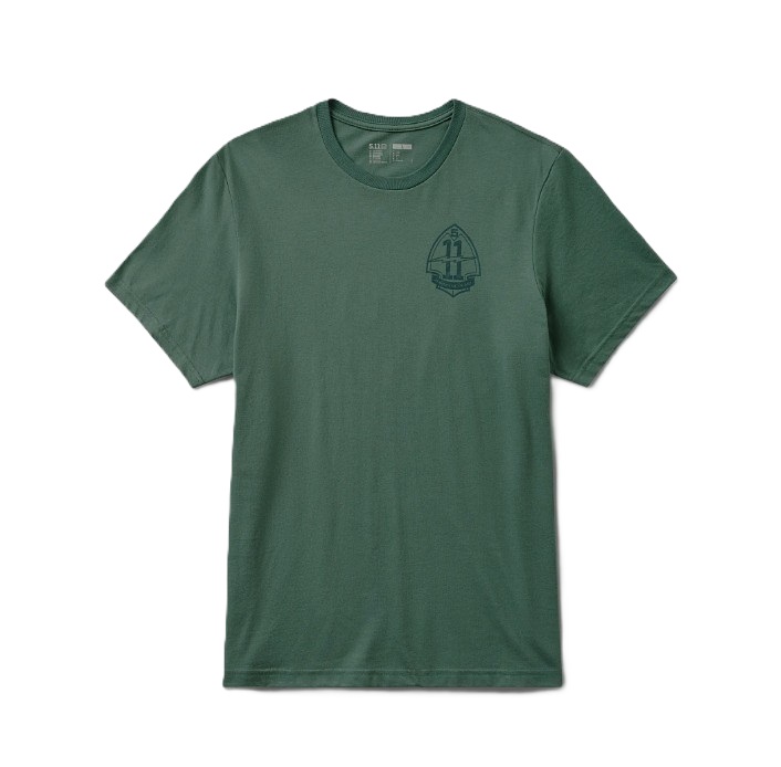 5.11 GRIM BOMBER Short Sleeve T-Shirt Greenstone color (76166AKL) - Image 2