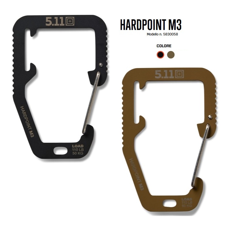 5.11 Hardpoint M3 Carabiner ( 5830058) moschettone acciaio