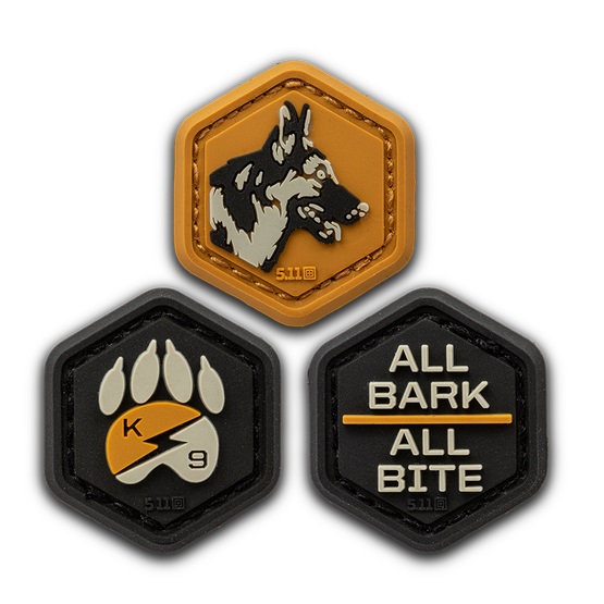 5.11 "K9 HEX PATCH" PVC - set 3 patches (92283)