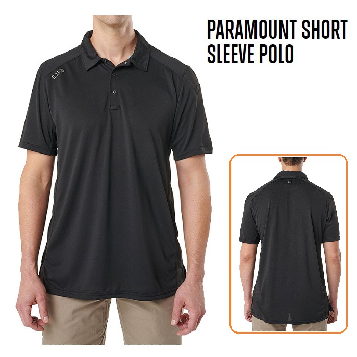 5.11 PARAMOUNT SHORT SLEEVE POLO BLACK (41221)