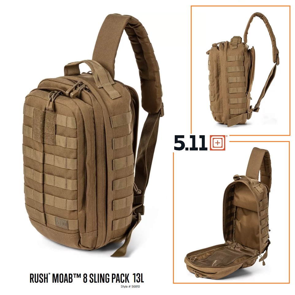 5.11 RUSH® MOAB™ 8 SLING PACK KANGAROO 13Liter (56810) Monospalla da 13 litri