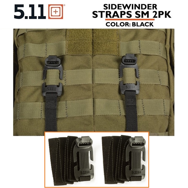 5.11 SIDEWINDER STRAPS SMALL BLACK - 2 PACK (56492)