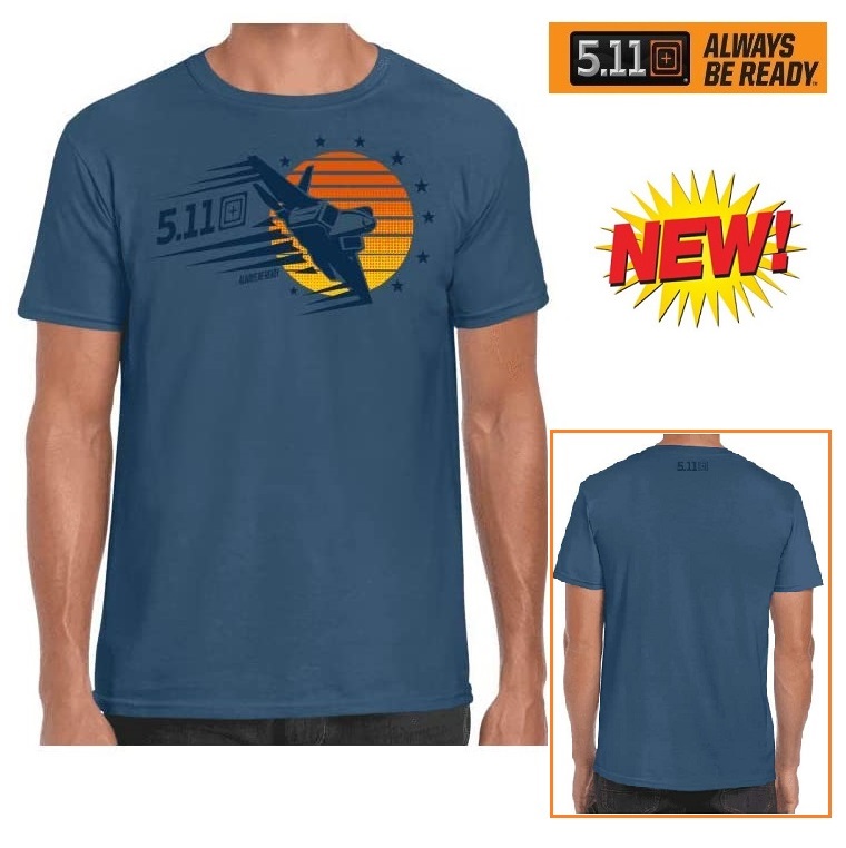 5.11 SUNSET FIREPOWER TEE - Short Sleeve (INDIGO 41276AD-718)