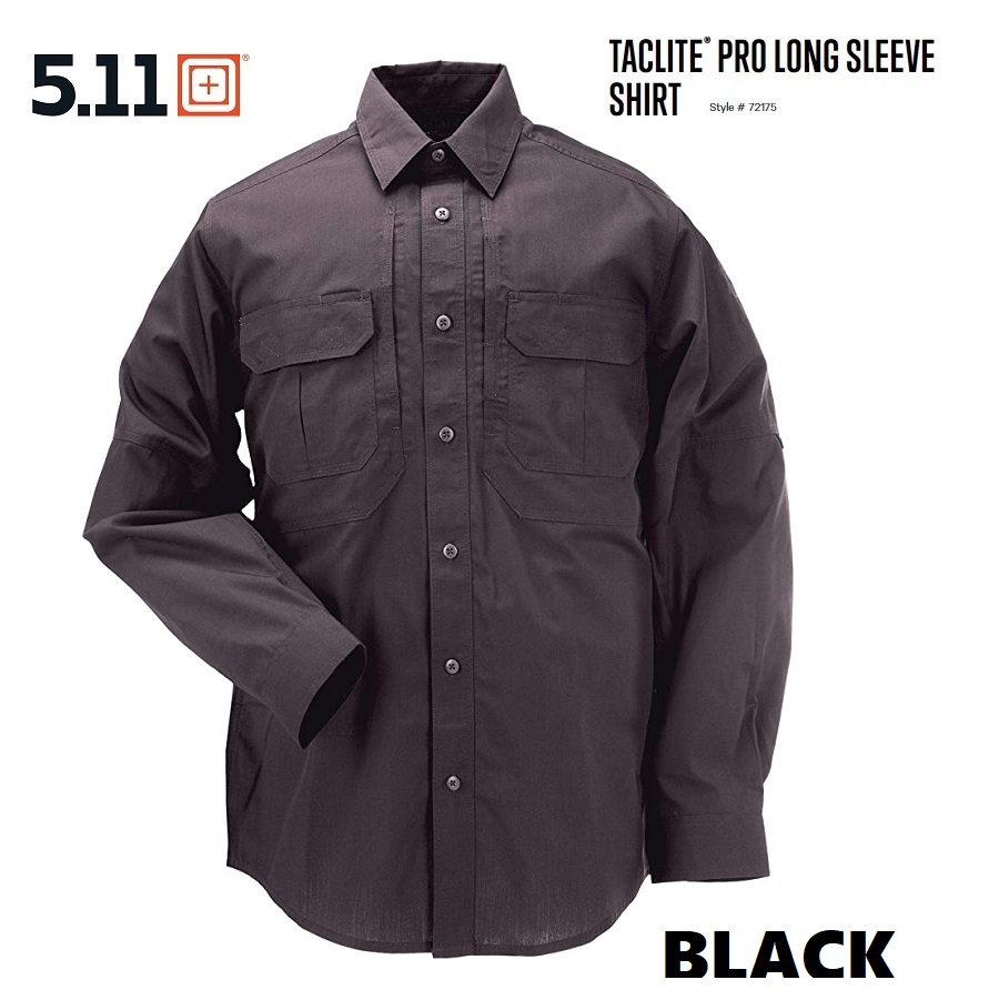 5.11 Taclite Pro Long Sleeve Shirt Black (72175)