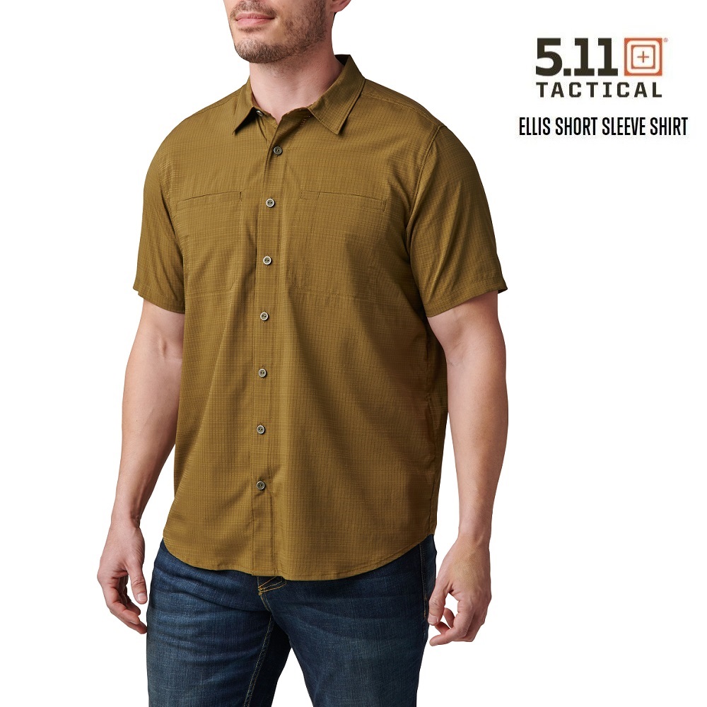 5.11 ELLIS SHORT SLEEVE SHIRT FIELD GREEN (71207) Camicia Estiva