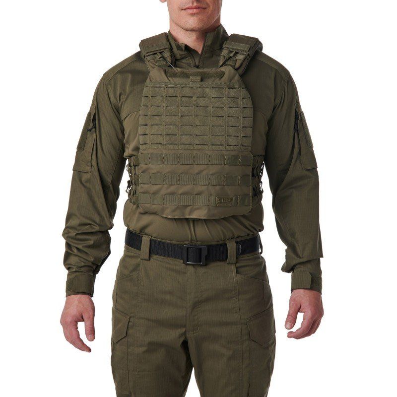 5.11 TacTec Plate Carrier Ranger Green · Porta Piastre 500D · MOLLE Laser‑Cut · (56100-186) - immagine 3