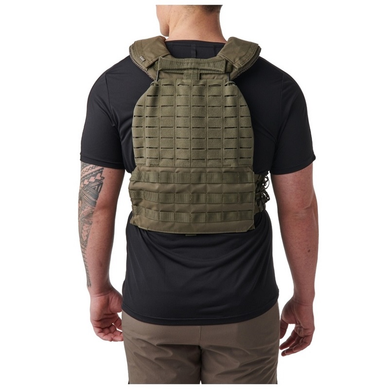 5.11 TacTec Plate Carrier Ranger Green · Porta Piastre 500D · MOLLE Laser‑Cut · (56100-186) - immagine 5