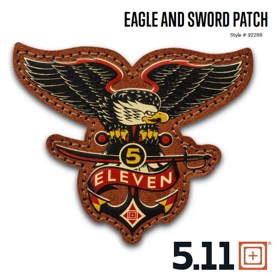 5.11 "EAGLE AND SWORD PATCH" patch in pelle (92288)