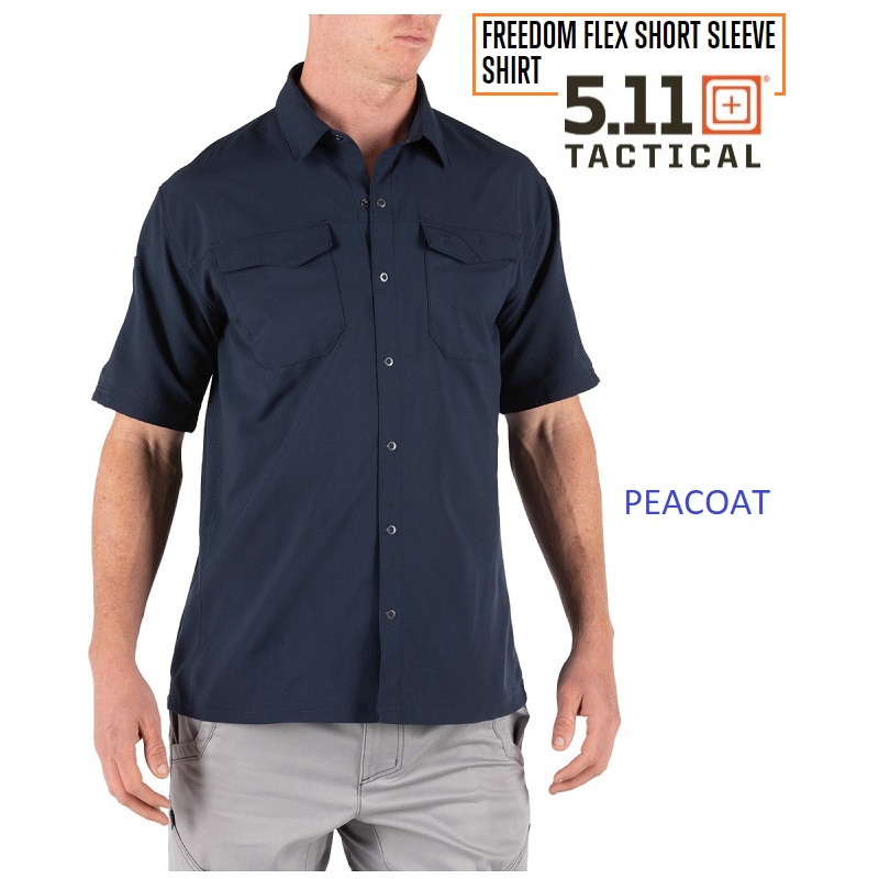 5.11 Freedom Flex Woven Camicia Manica Corta - Peacoat (71340-787)