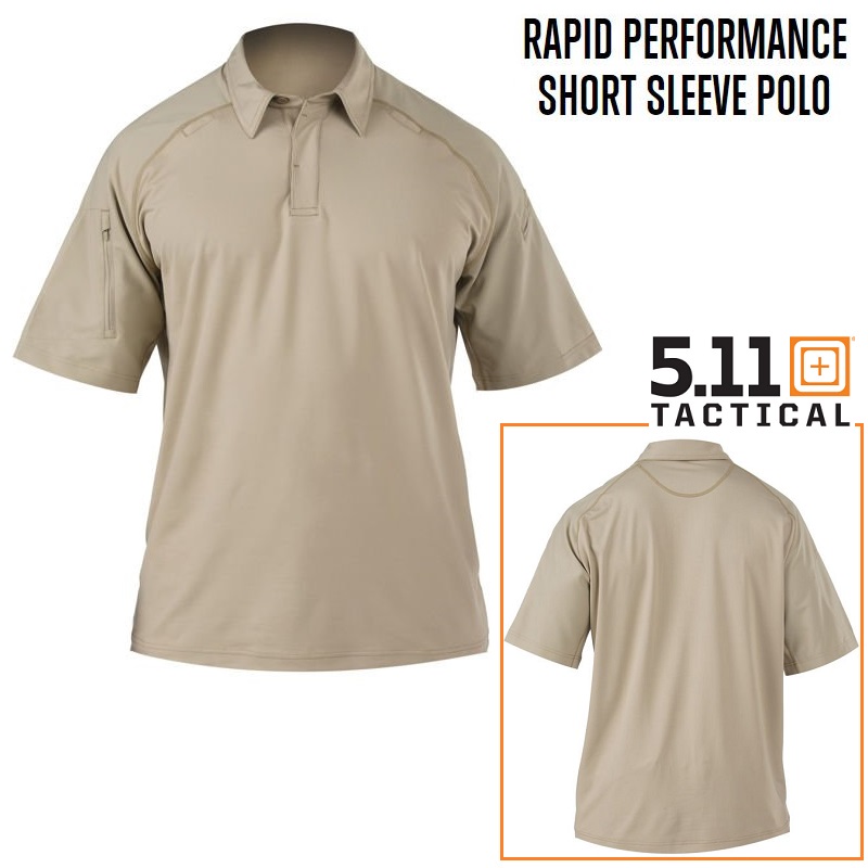 5.11 RAPID PERFORMANCE SHORT SLEEVE POLO TAN (41018-160)