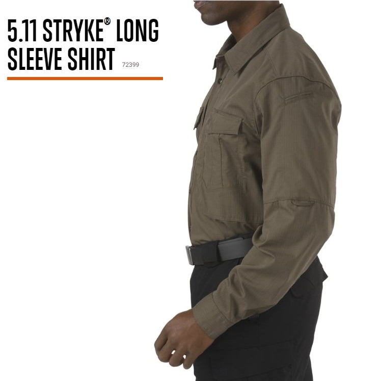 5.11 STRYKE SHIRT LONG SLEEVE RANGER GREEN ( verde scuro) - 72399 - immagine 2