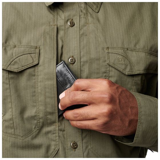 5.11 STRYKE SHIRT LONG SLEEVE RANGER GREEN ( verde scuro) - 72399 - immagine 5