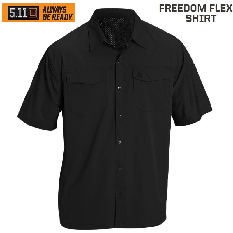 5.11 Freedom Flex Woven Camicia Manica Corta - colore Black