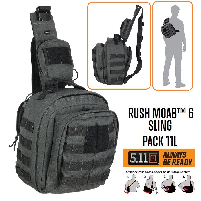 5.11 Rush MOAB-6 colore Double Tap- zainetto monospalla (56963)