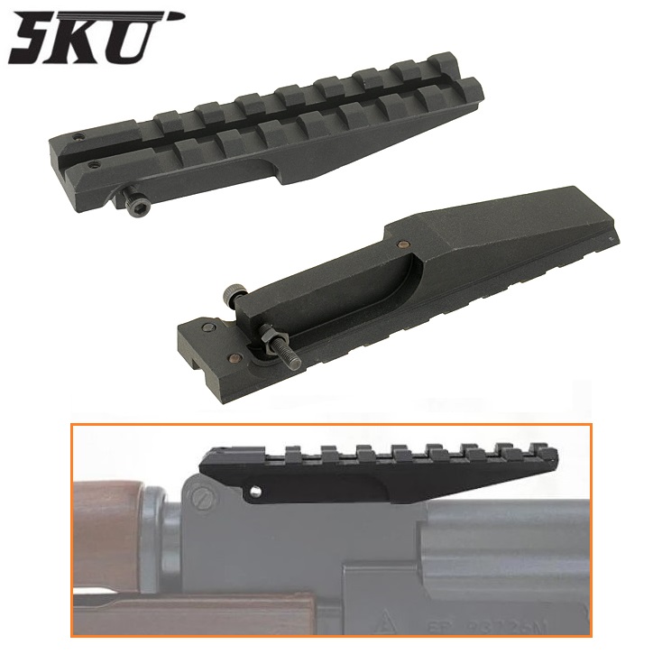 5KU AK REAR SIGHT RAIL FOR RED DOT OPTICS - BLACK