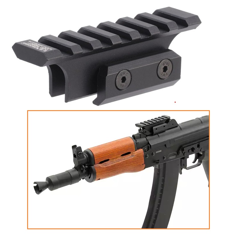 5KU B-18 AKS-74U Classic Krink Classic 7 slot -Slitta superiore per fucile serie AK (5ku-275-bk)