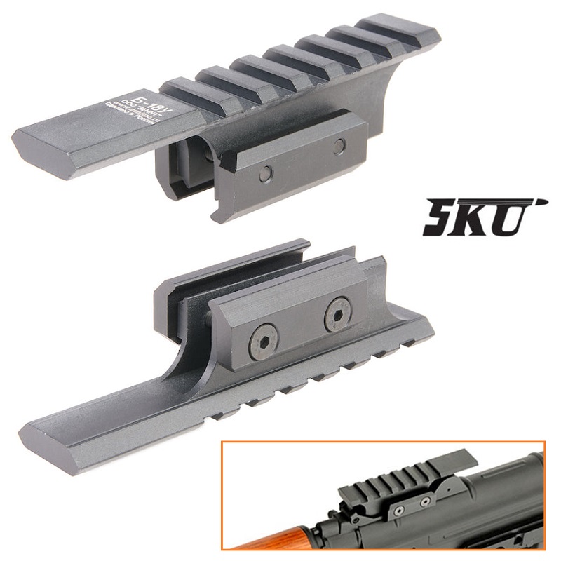 5KU B-18 AKS-74U EXTENDED Krink Classic 7 slot -Slitta superiore per fucile serie AK (5ku-276-bk)