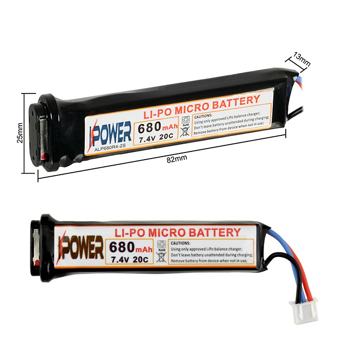 iPower BATTERY LI-PO 680MAH 7,4V 20C MICRO - DEANS
