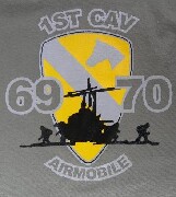 1st Cav 69/70 Airmobile t-shirt verde