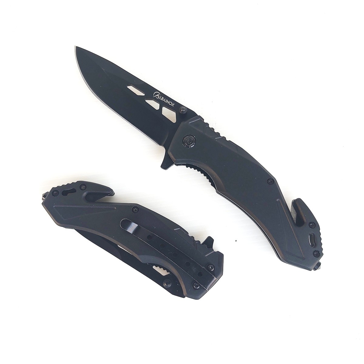 ALBAINOX 19907 BLACK EDC/RESCUE FOLDING KNIFE