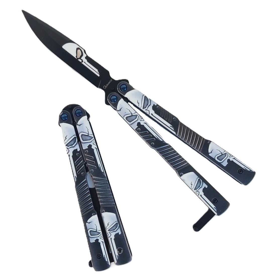 Albainox Butterfly Punisher Black Coltello a farfalla 231 mm Acciaio 3Cr13Mo (2201)