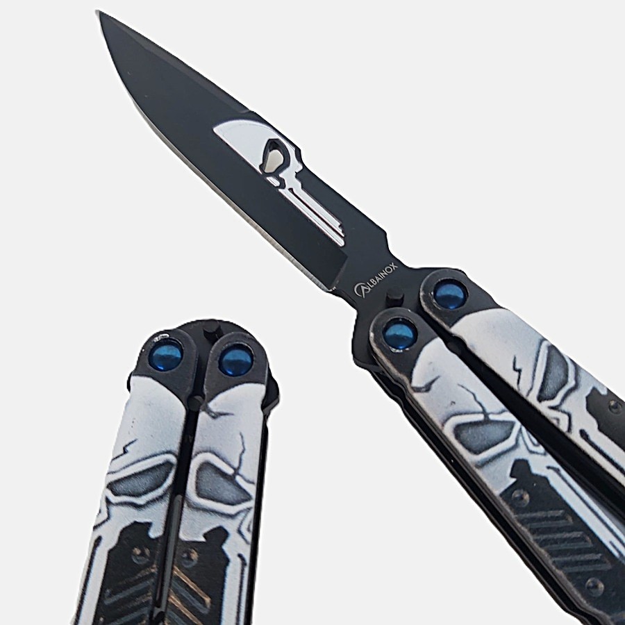 Albainox Butterfly Punisher Black Coltello a farfalla 231 mm Acciaio 3Cr13Mo (2201) - Image 2