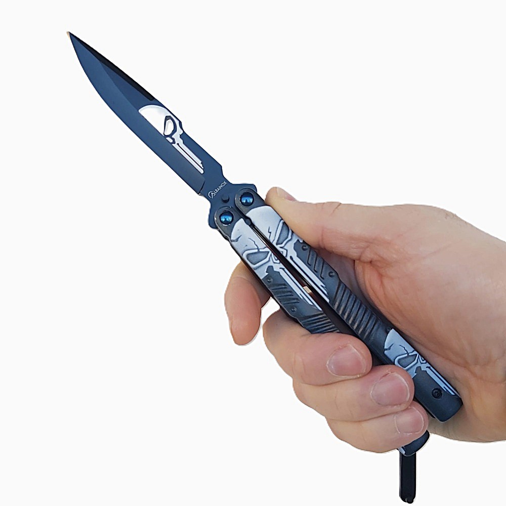 Albainox Butterfly Punisher Black Coltello a farfalla 231 mm Acciaio 3Cr13Mo (2201) - Image 3