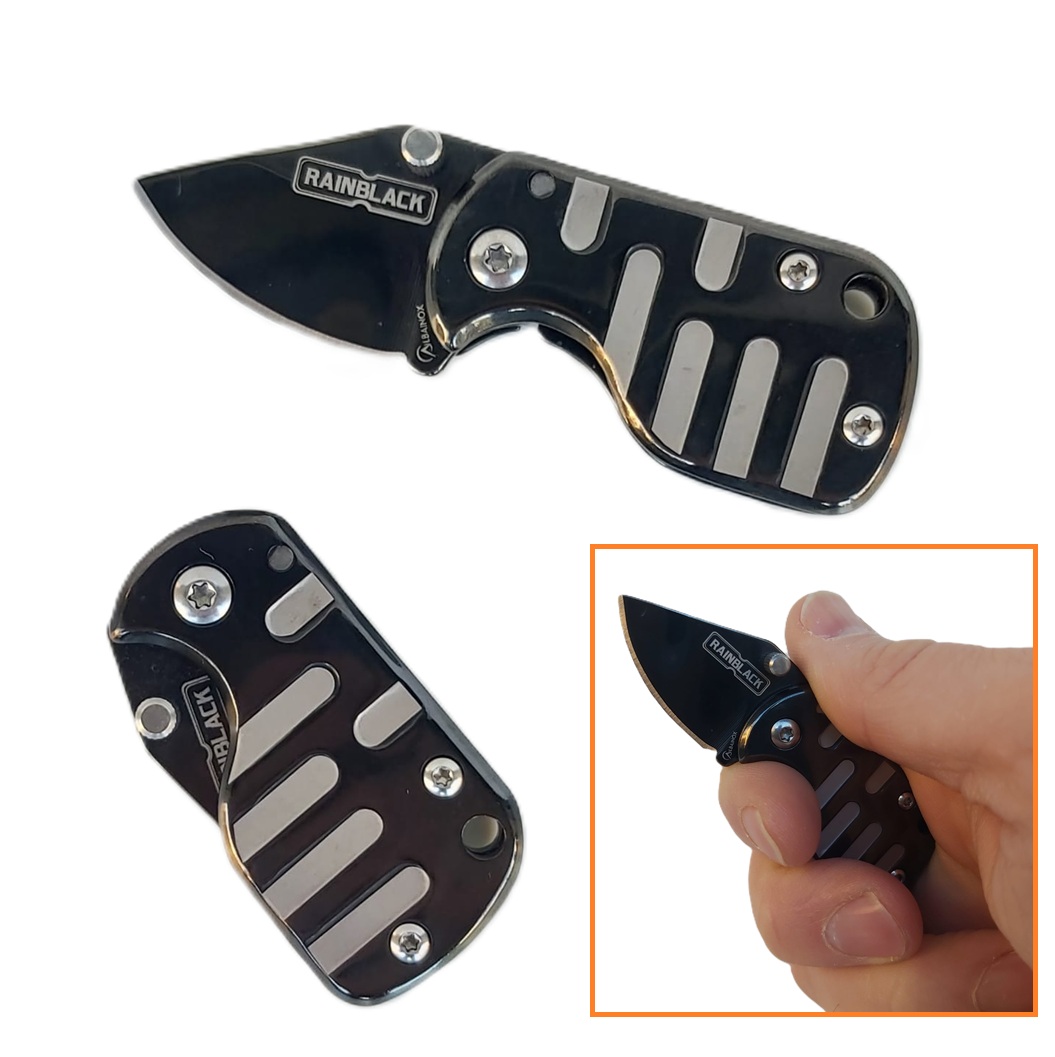 Albainox Rainblack mini folding knife black 3,1 spear blade (25098)